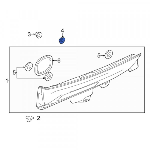 Mazda OE 999400503 - Liftgate Finish Panel Nut