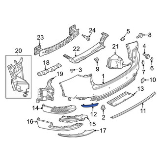 Mazda OE - Rear Left Reflector Panel