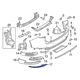 Mazda OE - Rear Right Bumper Trim