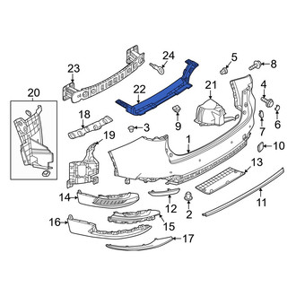 Mazda OE - Rear Bumper Cover Reinforcement