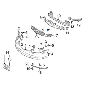 Mazda OE - Front Bumper Impact Absorber Clip