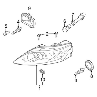 Mazda OE - Front Lamps - Headlamp Components (Halogen)
