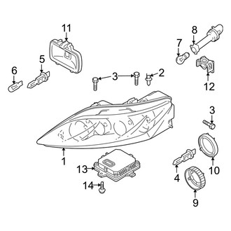 Mazda OE - Front Lamps - Headlamp Components (Xenon)