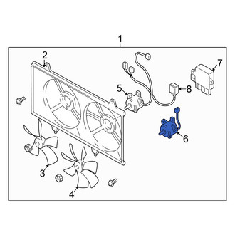 Mazda OE - Left Engine Cooling Fan Motor