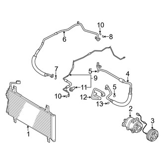Mazda OE - Air Conditioner & Heater - Condenser, Compressor & Lines