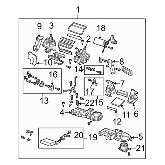 Mazda OE - Air Conditioner & Heater - Evaporator & Heater Components (i / S Sedan)