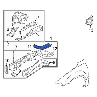 Mazda OE - Front Right Frame Side Member Reinforcement