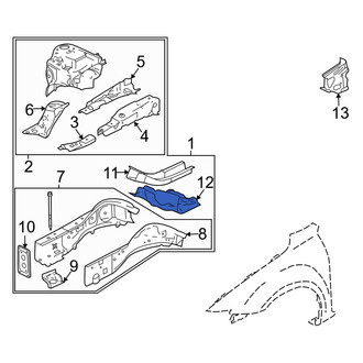 Mazda OE - Front Left Floor Pan Reinforcement
