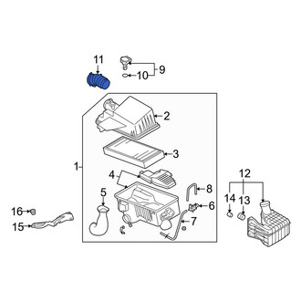 Mazda OE - Rear Engine Air Intake Hose