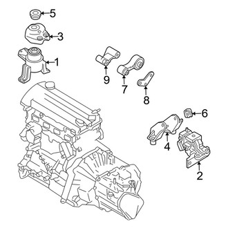Mazda OE - Engine / Transaxle - Engine & Transmission Mounting (2.3L Standard Tr)