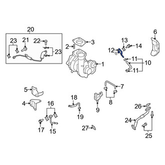 Mazda OE - Turbocharger Coolant Line