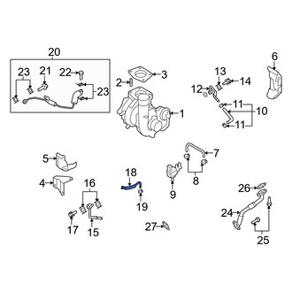 Mazda OE - Turbocharger Coolant Line