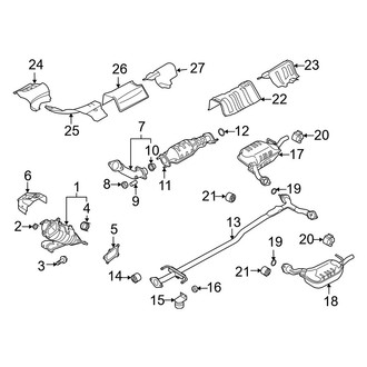 Mazda OE - Exhaust System - Exhaust Components (W/O California)