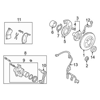 Mazda OE - Front Suspension - Brake Components