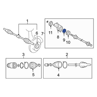 Mazda OE - Front CV Axle Shaft Carrier Bearing