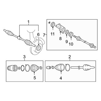 Mazda OE - Front Suspension - Drive Axles (i 2.3L)