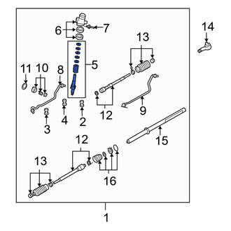 Mazda OE - Front Rack And Pinion Steering Pinion Shaft