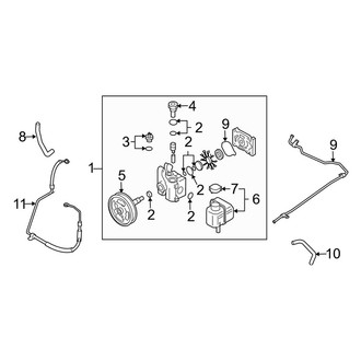 Mazda OE - Steering Gear & Linkage - Pump & Hoses (2.3L)