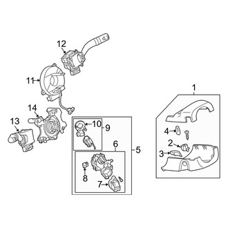 Mazda OE - Steering Column - Shroud, Switches & Levers (W/O Smart Keyless), (Mazdaspeed)