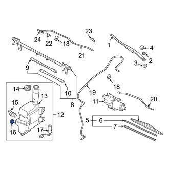 Mazda OE - Windshield Washer Pump Grommet