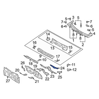 Mazda OE - Right Cowl Side Panel