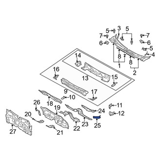 Mazda OE - Left Cowl Side Panel