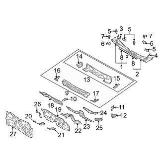 Mazda OE - Right Cowl Molding