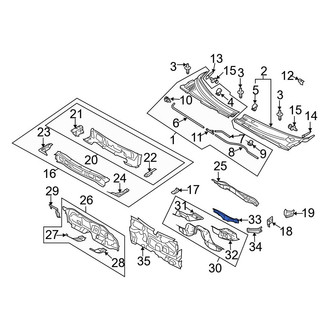 Mazda OE - Right Cowl Side Panel