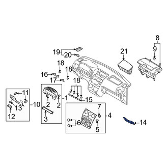 Mazda OE - Instrument Panel Knee Bolster