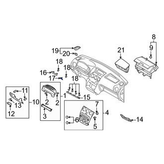 Mazda OE - Center Instrument Panel Molding