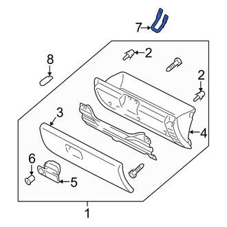 Mazda OE - Front Glove Box Door Striker