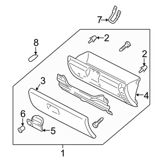 Mazda OE - Instrument Panel - Glove Box