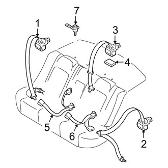 Mazda OE - Restraint Systems - Rear Seat Belts