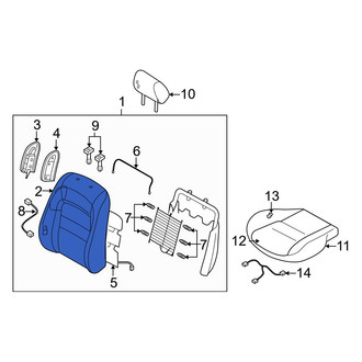 Mazda OE - Front Left Seat Back Cushion Cover