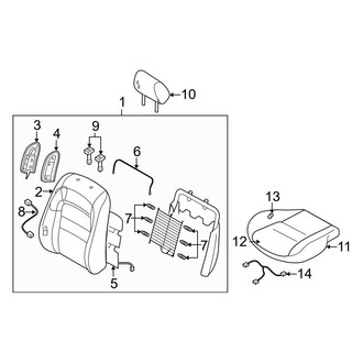 Mazda OE - Seats & Tracks - Front Seat Components