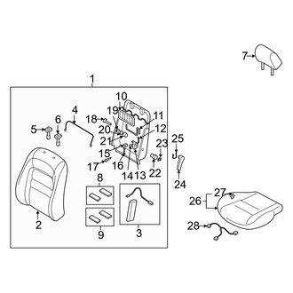 Mazda OE - Seats & Tracks - Front Seat Components (Driver Seat, W/O Power), (Mazdaspeed)