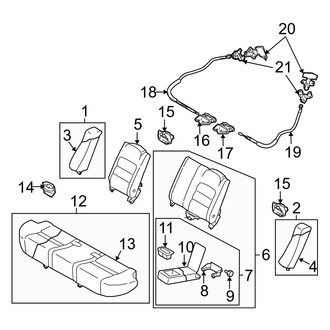 Mazda OE - Seats & Tracks - Rear Seat Components (i / S Sedan)