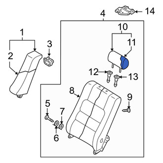 Mazda OE - Rear Left Headrest Cover