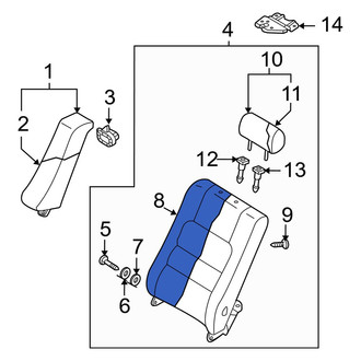 Mazda OE - Rear Right Seat Back Cushion Cover