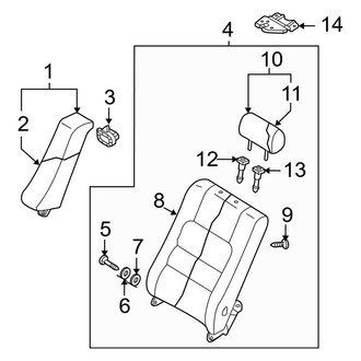 Mazda OE - Seats & Tracks - Rear Seat Components (Passenger Side Seat Back), (Mazdaspeed)