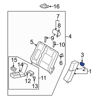 Mazda OE - Right Seat Back Lock