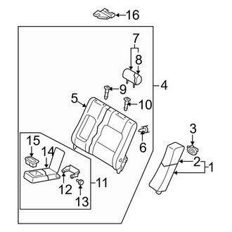 Mazda OE - Seats & Tracks - Rear Seat Components (Driver Side Seat, Back), (Mazdaspeed)