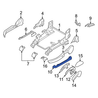 Mazda OE - Left Seat Track Cover