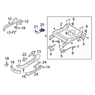 Mazda OE - Rear Left Inner Seat Track Cover