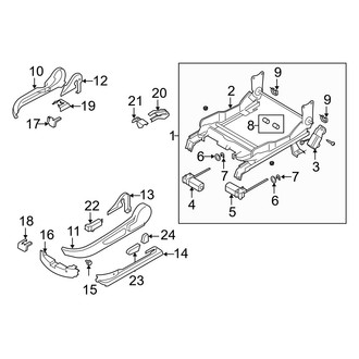 Mazda OE - Seats & Tracks - Tracks & Components (Driver Side, With Power), (i / S Sedan)