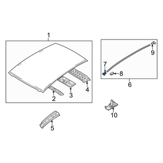 Mazda OE - Front Right Roof Molding Cap