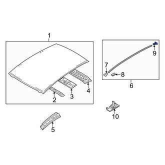 Mazda OE - Rear Left Roof Molding Cap