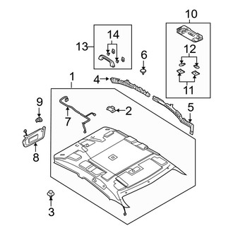 Mazda OE - Roof - Interior Trim (W/O Sunroof), (i / S Sedan)