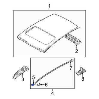 Mazda OE - Front Left Roof Molding Cap