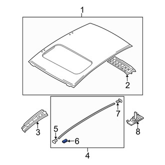 Mazda OE - Center Roof Molding Cap